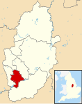 Nottingham UK locator map